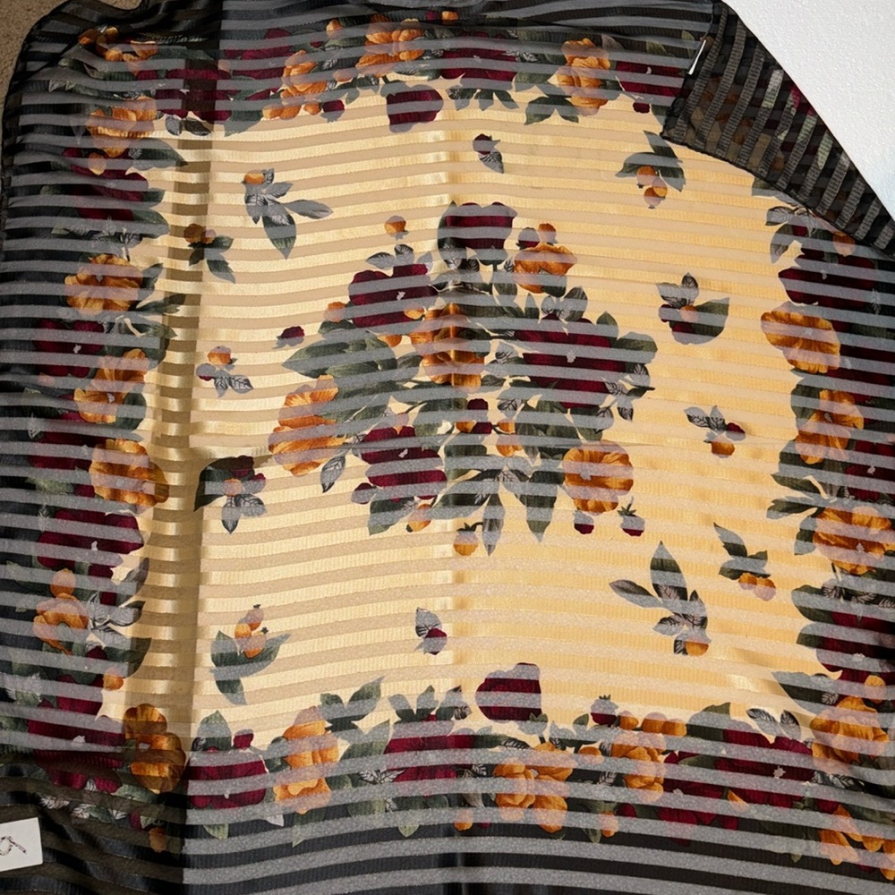 Multicolor, floral scarf
